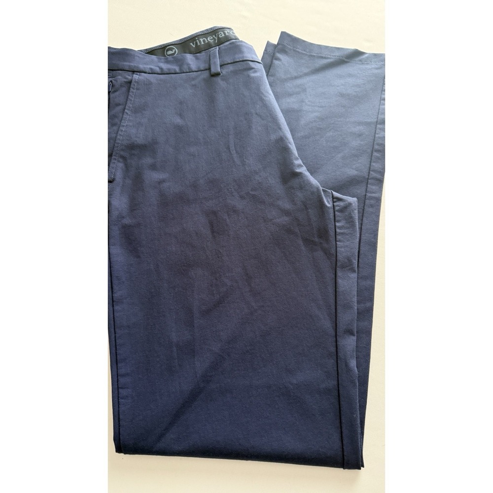 Vineyard Vines Men's OTG On the Go Pants 33 X 34Blue, 5-Pocket, Performance Golf